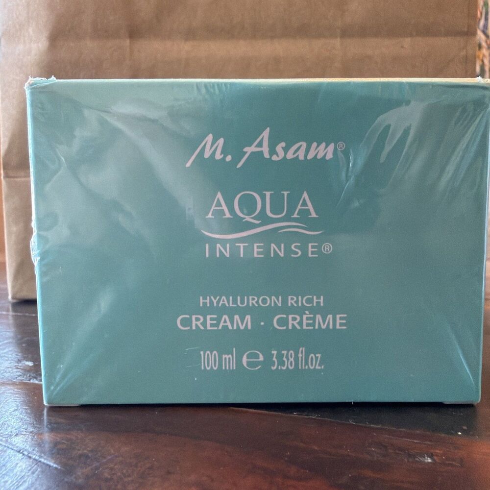 M. ASAM AQUA INTENSE HYALURON CREAM Moisturizer 3.38 oz 100ml. NIB Sealed